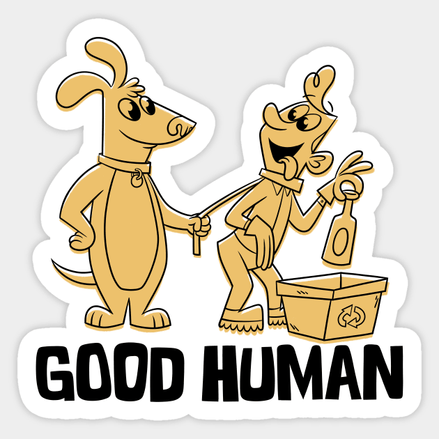 Good Human Sticker by nocturnallygeekyme